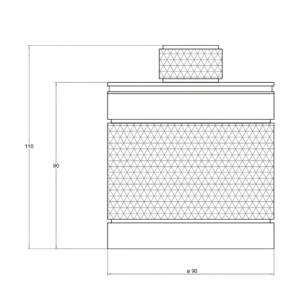 контейнер с крышкой bertocci officina 01 127 7532 6050, настольный, цвет: никель матовый