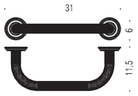 поручень для ванны colombo design hermitage b3373.oa бронза