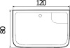 акриловый поддон для душа wemor sena 120x80x50 s 10000002325 белый
