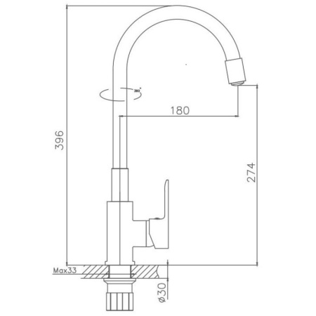 смеситель для кухни haiba hb70112-4 цвет хром \ синий