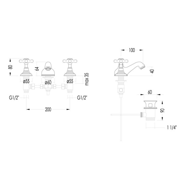 devon&devon austin смеситель для биде, цвет: хром