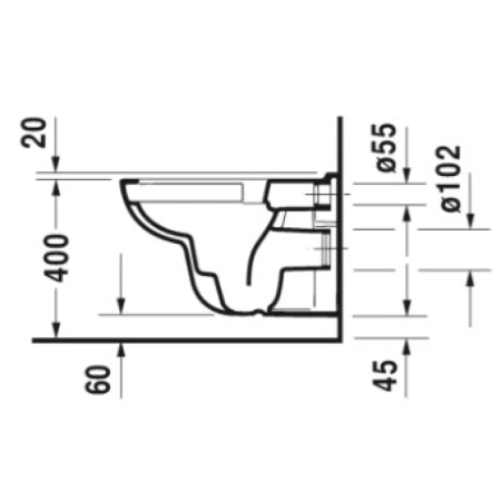 унитаз duravit d-code 45700900a1 подвесной, безободковый, с сиденьем микролифт, белый