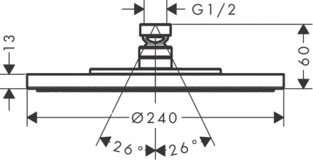 верхний душ 240 мм axor starck 28494000