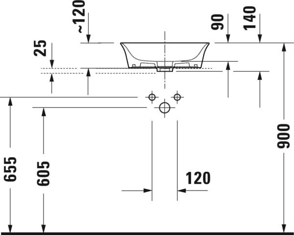 раковина в ванную накладная duravit white tulip 45 см 236243 00 79