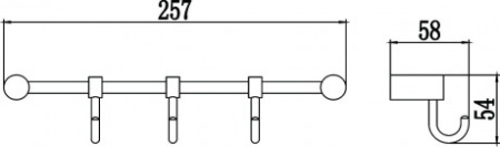 планка с крючками savol s-006203