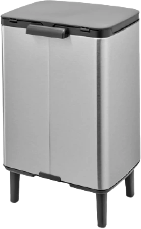 мусорное ведро brabantia bo hi 227264 12 л, матовая сталь