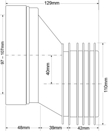 труба фановая 129 mcalpine mrwc5