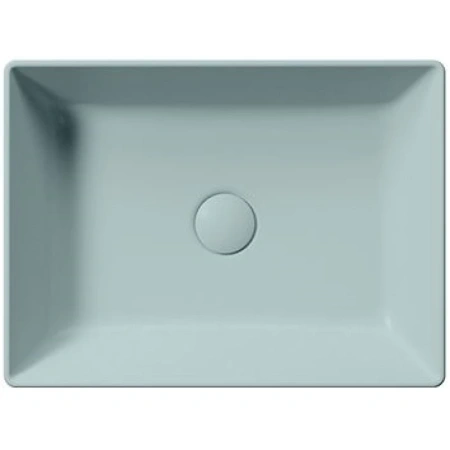 раковина gsi kube x 942915 накладная, 50x37 см, ghiaccio opaco (голубой матовый)
