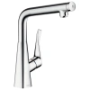 Смеситель для кухни, нержавеющая сталь Hansgrohe Metris Select M71 14883800, сталь