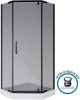 душевой уголок niagara eco 100х100 ng-010-14dt профиль черный стекло тонированное