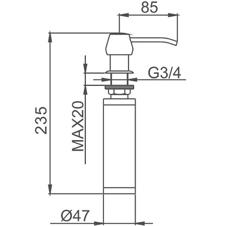 дозатор для моющего средства haiba hb405 цвет хром