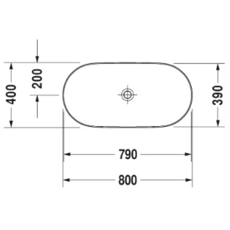 раковина в ванную накладная duravit luv 80 см, 0379800000