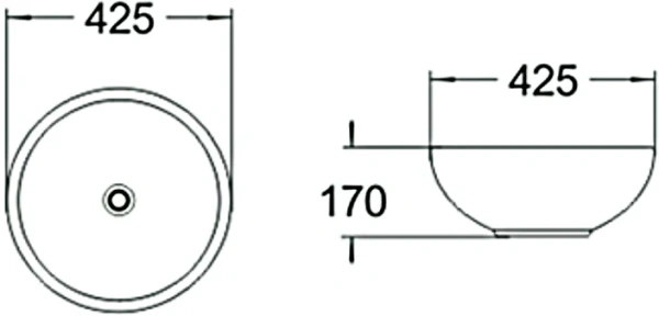 раковина 42,5x42,5 см santiline sl-1065
