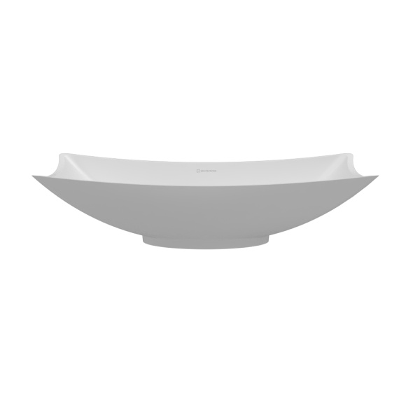 раковина whitecross coral 0739.060034.200 накладная, из искусственного камня, 60x34.5 см, белая матовая
