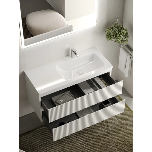 тумба под раковину sancos snob r 100 r snr100rw подвесная bianco
