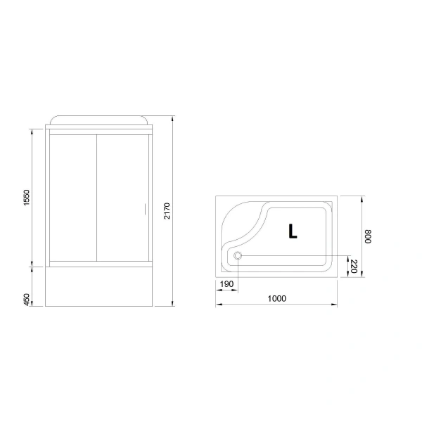 душевая кабина royal bath rb 8100bp6-wc-ch l