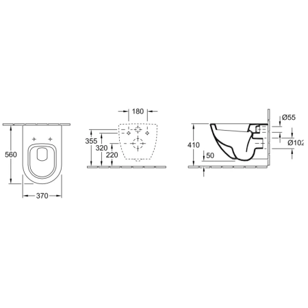 унитаз подвесной villeroy & boch subway plus 6600 10 r1