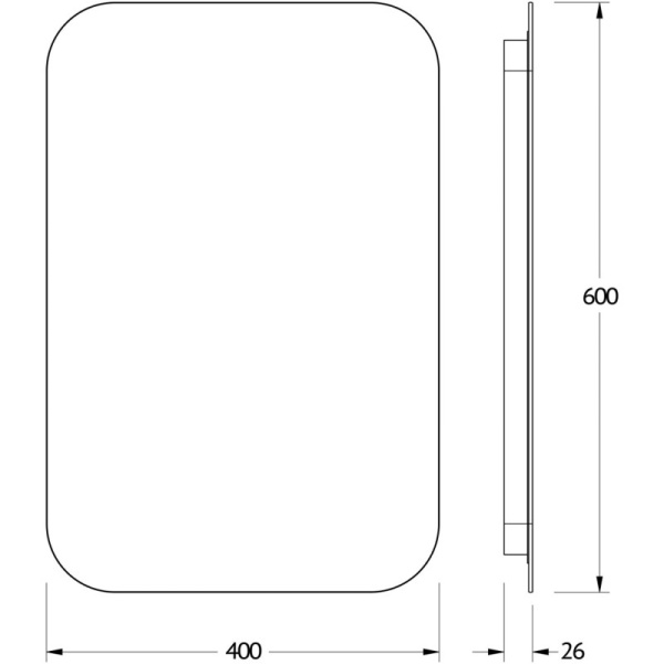 зеркало 40х60 см defesto opti df 2802