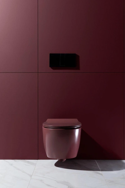 унитаз allen brau fantasy 4.11004.bd подвесной, безободковый, без сиденья, 51x36.3 см, бордо