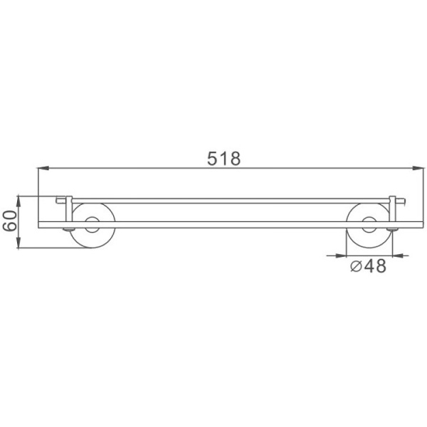 Стеклянная полка Haiba HB8707 цвет черный