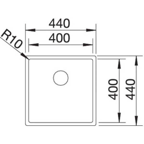 кухонная мойка blanco claron 400-u 521573