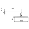верхний душ webert comfort ac0398015 metal
