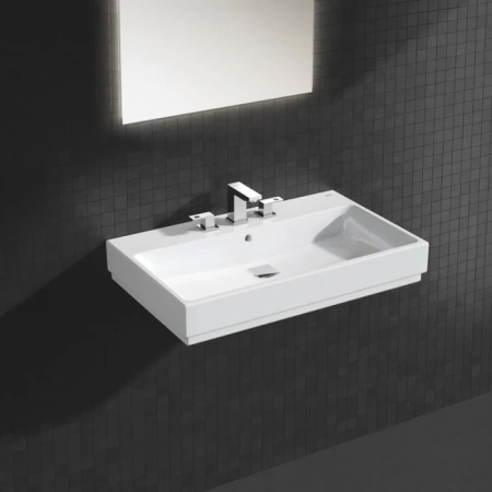 раковина 80x49 см grohe cube ceramic 3946900h