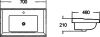 раковина santiline sl-2112 (70) полувстраемая, 70x46 см, цвет белый