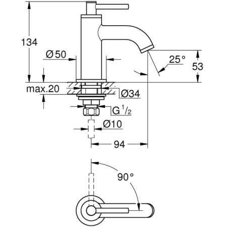 кран для холодной воды grohe atrio new 20021al3