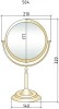 косметическое зеркало boheme imperiale 504 с увеличением золото