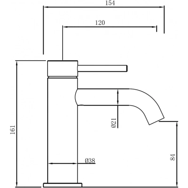смеситель для раковины abber wasser kreis 316 af8110bg золотой матовый