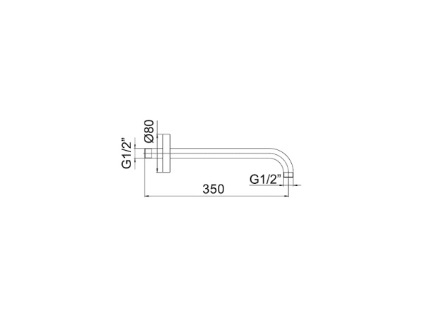 душевой кронштейн mamoli sadler 850l351 цвет хром