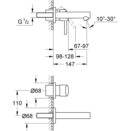 смеситель для раковины grohe concetto new 19575001