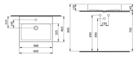 раковина накладная bocchi milano 60 1376 белая глянцевая
