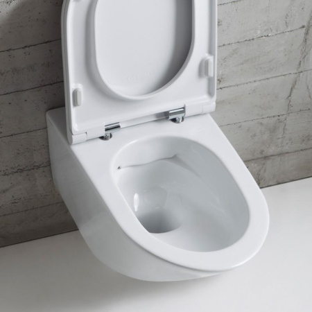 унитаз подвесной globo forty3 fos05.bi 36x57 см, безободковый, цвет белый