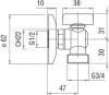 кран для подсоединения стиральной машины nobili av00121/1cr