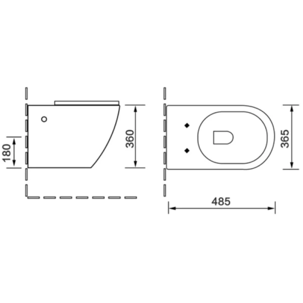 комплект подвесной унитаз + система инсталляции santiline sl-5018 + sl-01