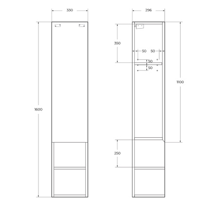 шкаф пенал belbagno kraft 33 l kraft-1600-1a-sc-rt-l подвесной rovere tabacco