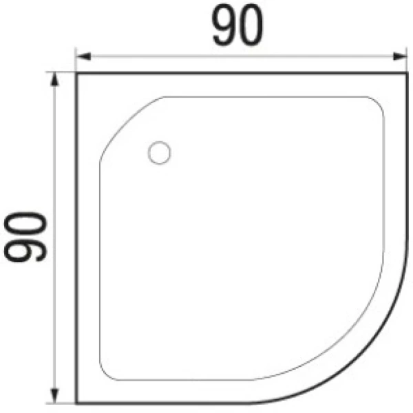 душевая кабина river lena 90x90x26 мт 10000000027 профиль матовый хром задняя стенка белая