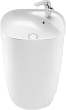 Раковина SantiLine SL-4018, напольная, моноблок, 50x46х88 см, белая глянцевая