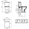чаша напольного унитаза ideal standard esedra t282001