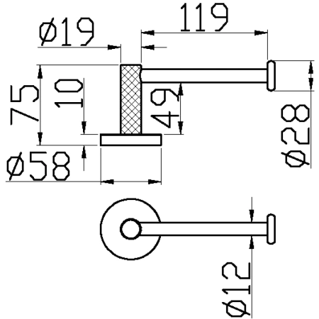 держатель туалетной бумаги boheme uno 10985-b черный матовый