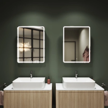 зеркальный шкаф sancos diva 600х150х800, с подсветкой, арт.di600