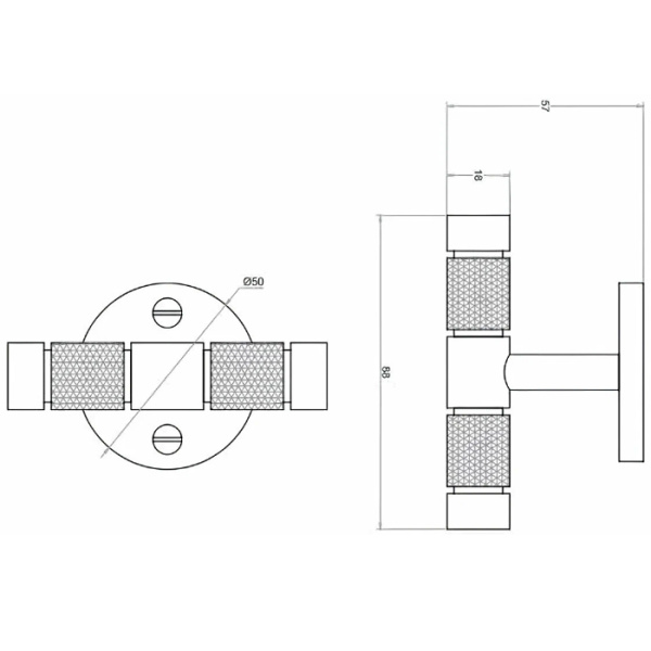 Крючок Bertocci Officina 01 127 7516 6050, двойной, цвет: никель матовый