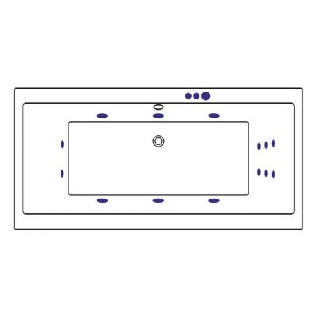 акриловая ванна excellent pryzmat 200x90 "smart" цвет хром