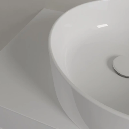 раковина villeroy & boch collaro 4a184001 накладная, ø40 см, альпийский белый