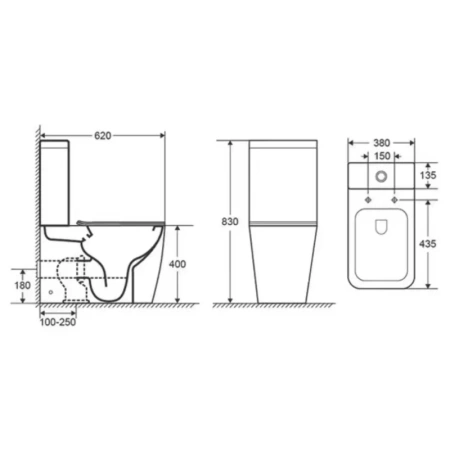 унитаз компакт cerutti spa mimi ct8707 с бачком и сиденьем микролифт