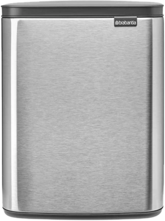 мусорное ведро brabantia bo 230486 12 л, матовая сталь