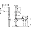смеситель для кухни с подключением к фильтру hansgrohe aqittura m91 filtersystem 240 76804800, сталь