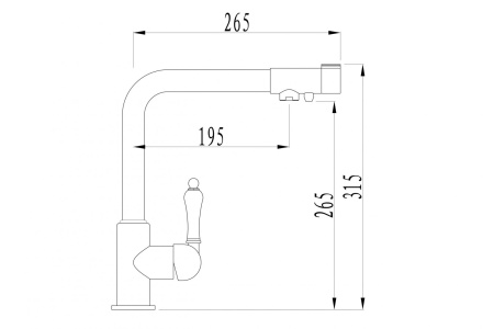 смеситель для кухни zorg clean water zr 320 yf-33 br под фильтр